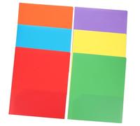 TEHAUX 6 pezzi Cartelline con Doppia Molla per Documenti Colorate Organizer Ufficio e Scuola in Plastica con Tasche per Archiviazione e