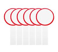 TEHAUX 6 pezzi Palette Segnapunti Cancellabili Secco con Cerchio Rosso Lavagnette Portatili Tavoletta Bianco Scrivibile e Riutilizzabile per Voti Giuria e Attività Sportive