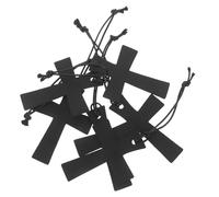 TEHAUX 6 Pezzi Segnalibro in Pu Pelle Nero a Forma di Croce per Bibbia e Libri, Elegante e Funzionale come Fermapagina per Lettura e Riflessione Spirituale Durante la Devozione