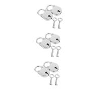 TEHAUX 6 Set Mini Serratura Antica con Chiave Forma per Diario Scatola Gioielli e Valigia Design Compatto e Resistente per Dei Tuoi Oggetti