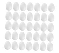 TEHAUX 60 Pezzi Uova in Schiuma Bianca per Decorazioni Creative Superficie Liscia, Facili da Maneggiare, per attività Artigianali e Progetti Festivi