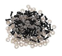 TEHAUX 600 Pezzi Occhi di Sicurezza in Plastica Neri per Amigurumi e Peluche Rondelle per Creazioni Te Accessori Affidabili per Pupazzi e Pupazzi Crochet