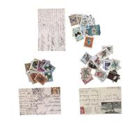 TEHAUX 6sets Adesivi per Francobolli Carta Serie Musei Filatelici Stickers Creativi per Scrapbook
