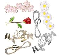 TEHAUX 7 Pezzi Ciondoli per Lacci Scarpe da Ginnastica Donna, Clip Decorativi Fiori e Farfalle in Metallo Leggero, Accessori Moda per Sneakers e Scarpe Sportive