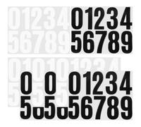 TEHAUX 8 Fogli Adesivi Numerici Impermeabili per Porta Appartamento e Cassetta Postale Esterna, Realizzati in Carta Design ad Alta Visibilità e Facile Rimozione per Uso Outdoor