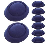TEHAUX 8 Pezzi Cappelli Hostess Base Fascinator EVA e Tessuto Blu Scuro Accessori Fai da Te per Chioma Decorazioni Copricapo Multifunzionali per Festa e Cosplay