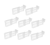 TEHAUX 8 pezzi Divisori Estensibili per Frigorifero Organizer Balconcino Ripiani per Laterale Pannelli di Suddivisione Resistenti e Pratici per Ordinare Cibo e Contenitori