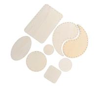 TEHAUX 8pezzi Multi-hole Wooden Wall Hanging Decorations Blank Wooden Chips for Crafts for Home Decor and Creative Projects