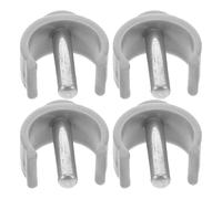 TEHAUX Accessori di Ricambio per Bastoni da Passeggio 4 Pezzi Lucchetti a C in Plastica Grigia per Tubo Ø22Mm Fibbie Antiscivolo Riutilizzabili Compatibili Stampelle per Anziani