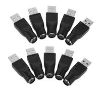 TEHAUX Adattatore USB Femmina a Ps/2 Maschio Convertitore Dati USB Portatile per Mouse e Tastiera, Kit da 10 Pezzi Compatibile per Ufficio e Riparazioni per Dispositivi Notebook