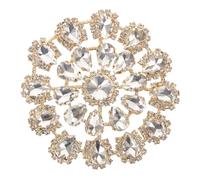 TEHAUX Applique Fiore con Strass Elegante per Abiti e Accessori Donna Patch Decorativa per Borse e Scarpe Applicazione Brillante per Eventi e Matrimonio Dettaglio Raffinato in Metallo e