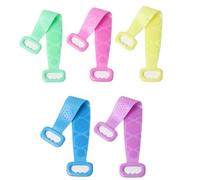 TEHAUX Asciugamano da Bagno in Silicone 60 CM Spazzola da Doccia Cinturino Esfoliante Doppio Set 2 Pezzi per Massaggio e Pulizia Schiena Facile