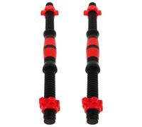 TEHAUX Barre Manubrio per Allenamento Forza 2 Pezzi con Spinlock e 4 Dadi, Acciaio e Plastica, Impugnatura Sicura per Training Braccia e Schiena Colore Casuale