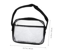 TEHAUX Borsa Trasparente Sportiva in PVC con Tracolla Regolabile Resistente e Antistatica Pochette Rete senza Polvere per Viaggi Sport