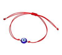 TEHAUX Bracciale Occhio Malocchio Regolabile con Elementi in Inossidabile e Vetro, Protezione Contro la Sfortuna, Design Minimalista per Donna