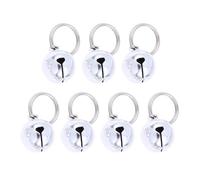 TEHAUX Campanelli per Collare per Cani e Gatti, Metallo Argento, 10 Pezzi | Accessori da Collo Suono, Aggancio Rapido, Dimensione 18mm, Confezione da Dieci, per Animali Domestici