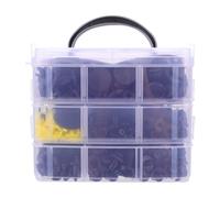 TEHAUX Car Moulding Push Pin Car Rivet Fastener 650 Pezzi Clip Fissaggio Nero Plastico per Pannelli Carrozzeria e Finiture Interne in Scatola