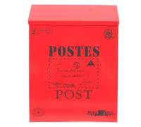 TEHAUX Cassetta delle Lettere da Parete in Ferro Vintage Serratura Cassetta dei Suggerimenti Retrò per Casa Ufficio e Giardino Organizer Posta Appeso Capacità Media Decorativa