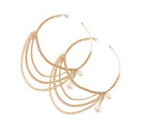 TEHAUX Catene per Scarpe da Donna a Strati in Metallo Lucido Ciondoli per Tacchi Alti e Sneakers Cavigliere Creative Moschettone per Decorazione Stivali e Accessori Western