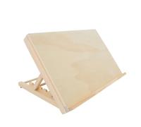 TEHAUX Cavalletto da Scrivania in Legno Pieghevole Regolabile | Piano Liscio, per Presentazioni e Lettura Ricette, Sostiene Tablet e Fogli, Beige
