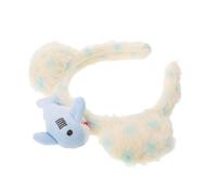 TEHAUX Cerchietto Peluche con Orecchie da Orso e Squalo Blu Piccolo, Accessorio Chioma Kawaii Morbido e Confortevole per Spa, Cosplay e Outfit Quotidiani