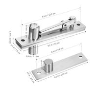 TEHAUX Cerniere Pivot Nascoste per Porte in Acciaio Inossidabile Pesante Invisibile per Porte Segrete e Librerie Funzionamento Silenzioso e Resistente