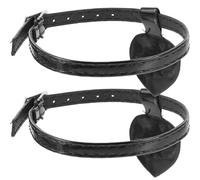 TEHAUX Cinghie Elastiche Antiscivolo Patch a Forma di Cuore in Pelle Microfibra Nero Design Semplice, 1 per Scarpe Tacchi Alto da Donna