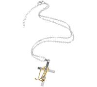 TEHAUX Collana Elegante in Lega Color Oro Ciondolo Creativo a Forma di Croce e Stetoscopio, Leggera e Confortevole, Regalo per Laurea di Studentesse di Medicina