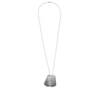 TEHAUX Collana Targhetta per Cani in Metallo Argento Stile Militare Autentico, Accessorio Versatile per Cosplay e Uso Quotidiano, Design Unico alla Moda