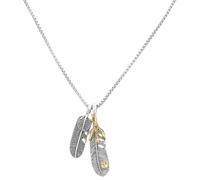TEHAUX Collana Uomo Pendente a Forma di Piuma in Lega Argento Retro Moda Unica Finitura Fine per Compleanni e Ogni Occasione