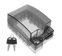 TEHAUX Copertura per Pannelli Switch e Prese da Muro Nero in Plastica 17,5x11x9,2 Cm con Protezione Dall'umidità e Chiusura Sicura per Bagni ad Alto Traffico e Ristrutturazioni