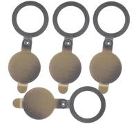 TEHAUX Copertura per Spioncino Porta in Rame 4 Pezzi Oro, Resistente e Blocca la Vista Esterna, per Appartamenti Design Elegante e Protezione della Privacy