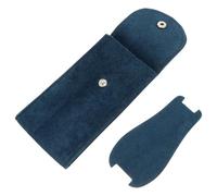 TEHAUX Custodia da Viaggio Portatile e Morbida in Flanella Blu per Orologio Chiusura a Scatto come per Famiglia, Amici e