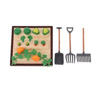 TEHAUX Di Paesaggio Di Campo Di Ortaggi In Miniatura Mini Set Di Attrezzi Agricoli Per L'Arredamento Del Giardino Della Casa Delle Bambole Colori Assortiti Resina 3 54 X 3 54