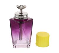 TEHAUX Dispenser per Liquidi da 150 Ml Pompa a Pressione Anti-Perdite Flacone Pressante in Vetro Viola per Solvente Smalto Contenitore Ricaricabile per Manicure e Detergente Unghie