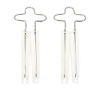 TEHAUX Dispositivo per Modellare Naso in Silicone Trasparente Clip per Raddrizzare e Sollevare Naso Abbassato Set da 2 Pezzi per Uso Adulto Correttore Nasale Pratico e Resistente