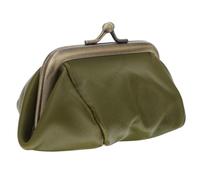 TEHAUX Donna Porta in Pu Verde Accessori in Lega, Design Retrò e Compatto, Facile da Aprire e Chiudere per Quotidiano