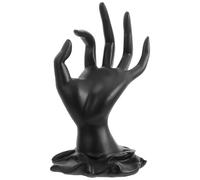TEHAUX Espositore Ok in Resina Forma Mano per Nero Multiuso e Resistente al Colore, per Anelli e Bracciali su Scrivania o Negozio