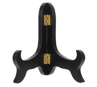 TEHAUX Espositore Portapiatti in Legno 5” Nero per Piatti 11-15 Cm, Supporto Stabile per Sala da Pranzo e Ristoranti, Cavalletto per Esposizione Elegante e Professionale