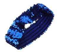 TEHAUX Fascia Elastica per Chioma da Donna Paillettes Blu Glitterate, in Lega Resistente, per Feste in Costume e Carnevali