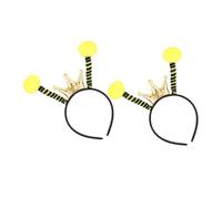 TEHAUX Fascia per Chioma Animale Antenne a Coccinella in Cotone per Feste di Maschera e Cosplay Bambina 2 Pezzi