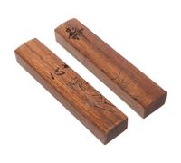 TEHAUX Fermacarte Leggero e Portatile in Legno Massello 2 Pezzi Design Orientale Classico per Calligrafia Cinese per Scrivanie di Studio a Casa e Scuole