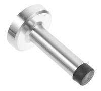 TEHAUX Fermaporta da Pavimento e Parete in Acciaio Inox Satinato con Punta in Gomma Antirumore Fermaporta Compatto Extra per Protezione Muro Interni ed Esterni