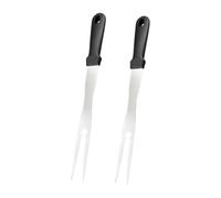 TEHAUX Forchette per Barbecue con Manico Ergonomico in Pp 2 in Inossidabile Versatile per e Marshmallow, per Cucina e Campeggio