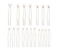 TEHAUX Forcine per Chioma Sposa Perle 18 Pezzi in Abs e Ferro per Acconciature Eleganti e Styling Chioma per Matrimonio e Cosplay