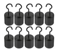 TEHAUX Ganci in Corda di Canapa Neri 10 Pezzi per Luci da Esterno e Lampadari Vintage Resistenti e per Appendere Illuminazione e Decorazioni in Ambienti Interni ed Esterni