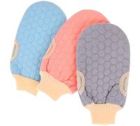 TEHAUX Guanti Esfolianti per Corpo 3 Pezzi in Rayon Design Versatile per Esfoliazione Potente, per Bagno e Utilizzo Domestico Uomo e Donna