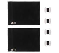 TEHAUX Inserto Tascabile Cerniera Nera per Cucire in Cappotti e Felpe Cappuccio, Tasca Interna Segreta per Portafoglio e Passaporto, Organizer per Tasche Abbigliamento da Viaggio