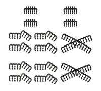 TEHAUX Kit 24 Pezzi Fascette Stringicavo e Pettini per Gestione Cavi Pc, Organizzatore Cavi Alimentazione Nero Compatibile Sistemi Desktop per Case Computer Elegante e Ordinato