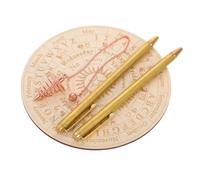 TEHAUX Kit di Bacchette da Rabdomante Tappetino e Pendolo in Rame e Legno | Bacchette da Rabdomante Spirituale, Design Portatile e Divinazione Accurata, per Ufficio e Pratiche Spirituali
